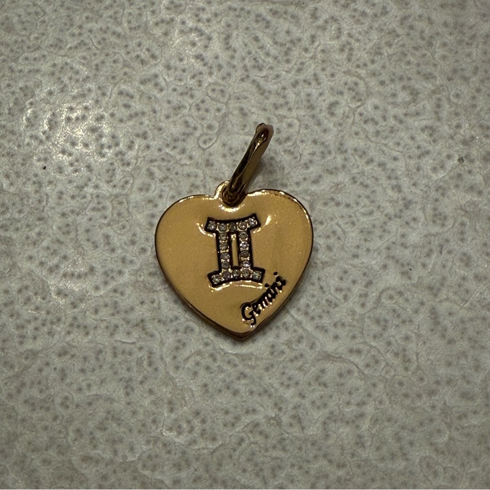 Juicy Coutute Gold Heart Gemini Pendant
